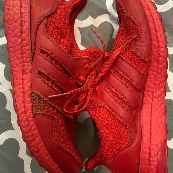 Adidas Women’s Ultraboost Triple Red Athletic Shoes - Picture 3 of 7